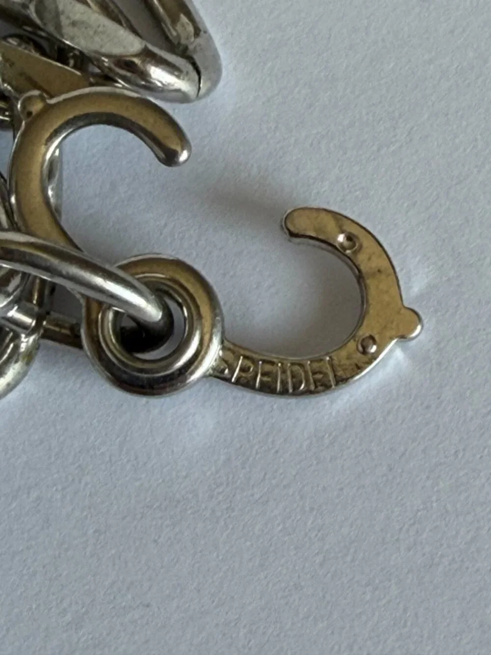 Vintage Speidel Silver-Tone Chunky Link Bracelet Hook Clasp